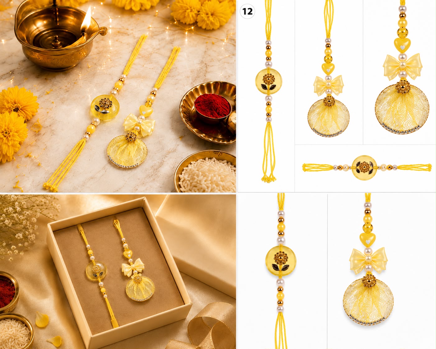 Premium Pink Floral Bhaiya Bhabhi Rakhi Set | Designer Lumba Rakhi for Couples | Raksha Bandhan 2026