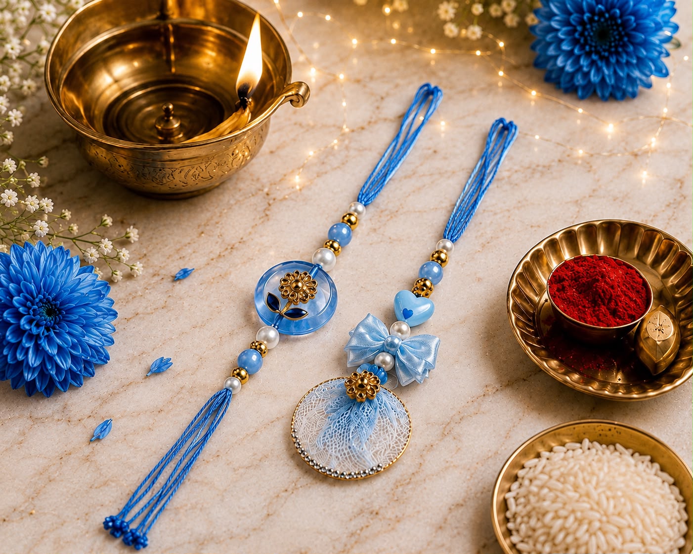 Premium Pink Floral Bhaiya Bhabhi Rakhi Set | Designer Lumba Rakhi for Couples | Raksha Bandhan 2026
